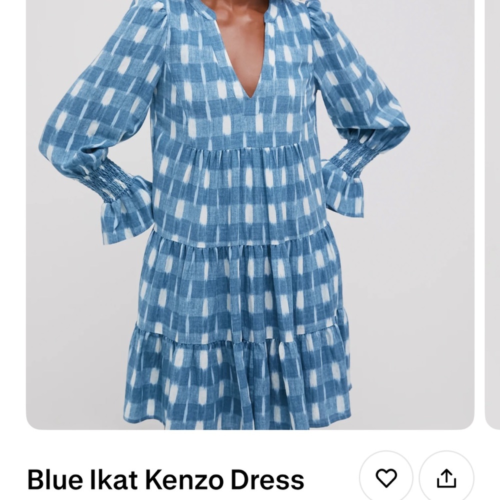 Tuckernuck Blue and White kenzo long Sleeve Dress - Picture 2 of 3